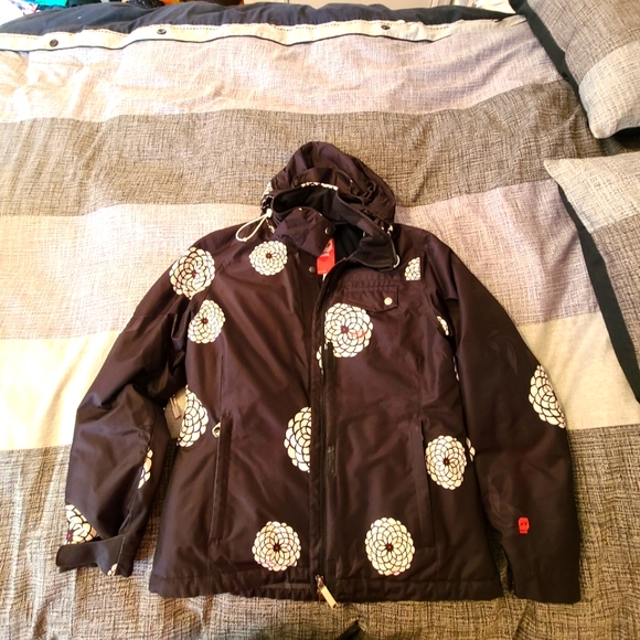 🌟Vintage Orage Black and White Winter Jacket Size Large - Picture 1 of 12